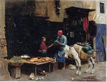 Arab or Arabic people and life. Orientalism oil paintings 407